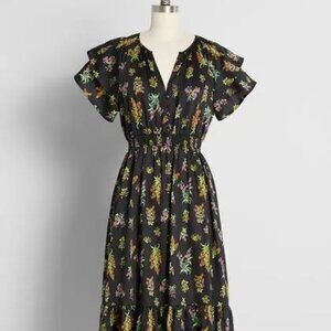 Modcloth Witching Flower Midi Dress [M]